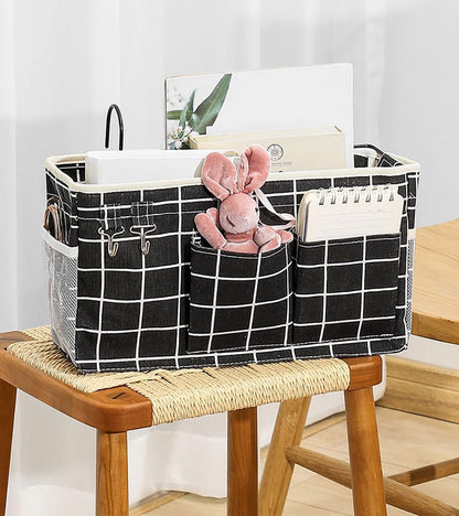 Bunk Bed Organizer, Bedside Caddy Hanging Bed Organizer Storage Bag With Pockets, for College Dorm Rooms Bed, Hospital Bed, Baby Bed Rails,Fishing Chair 14.2 * 4.5 * 7.7inch,Flower