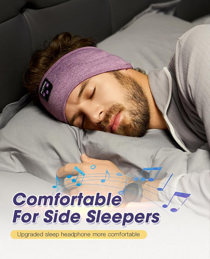 Perytong Sleep Headphones Bluetooth 5.4, Sleep Headphones for Side Sleepers with Ultra-Thin HD Stereo Speakers, Wireless & Sweat Resistant Sport Earphones for Workout Yoga Travel