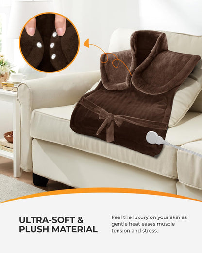 CooCoCo 24"x37" Heating Pad for Neck and Shoulders and Back Pain Relief