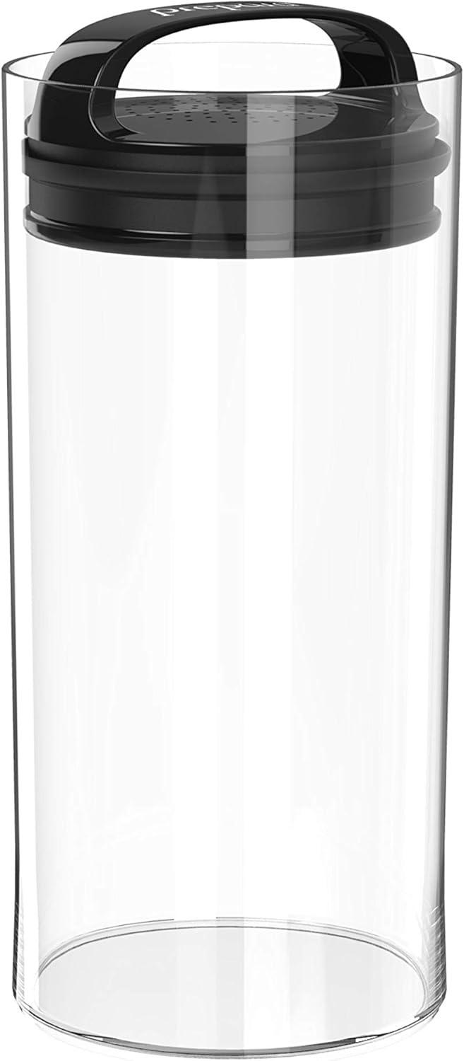 Prepara Evak Fresh Saver Plastic Airless Canister (10"x4.75"x4.75"), Medium/Tall - Shatterproof Container BPA-Free