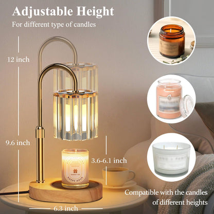 Lukasa Candle Warmer Lamp, with Timer Dimmer Adjustable Height, Home Decor, Room Decor, Wax Melt Warmer for Candles, Gifts for Mom, Gifts for Mother's Day, Birthday Gifts for Women