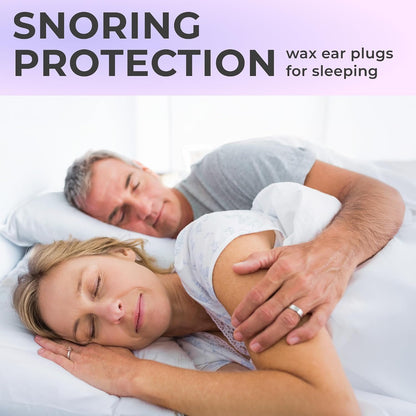 Peace&Quiet PQ Silicone Ear Plugs for Sleeping - 15 Wax Earplugs for Sleep and Swimming Ear Plugs, Soft Ear Covers for Sleeping and Water, Noise Cancelling