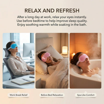 Cooling Eye Mask 2 Pack, Gel Eye Mask Cold Pack for Puffiness, Ice Eye Mask for Puffy Eyes, Hot Cold Compress for Eyes, Reusable Freezer Eye Mask Blue and Pink Color