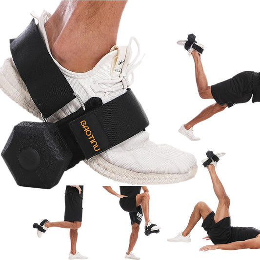 Monkey Foot Dumbbell Attachment for Glute Kickback Women's Leg Exercise Workouts at Home Adjustable Ankle Gym Strap Foot Weights Lifting Attachments Equipment for Men Hamstring Curls