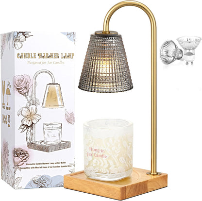 Hong-in Candle Warmer Lamp with Timer, House Warming Gifts New Home Decor | Dimmable & Adjustable Height, Electric Wax Warmer for Scented Wax Jar Candles,Gifts for Women Mom Sister
