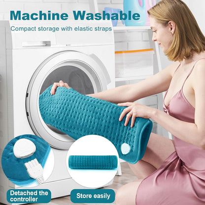 VAAGHANM Heating Pad: 33 x 17 inches Electric Heating Pad for Back -Extra Large Heat Pad for Shoulder/Neck/Knee/Arms - Upgraded 6 Timer & 6 Temperature Controller -Auto Shut Off- Gift for Mom