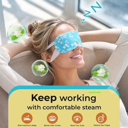 16 Packs Steam Eye Masks for Dry Eyes, Self Heating Warm Compress Unscented