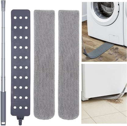 Retractable Gap Dust Cleaner Under Appliance Cleaning Tool, GMLRKY Flat Duster for Under Refrigerator Fridge Stove Couch Bed, Skinny Thin Duster for Tight Spaces (Blue)