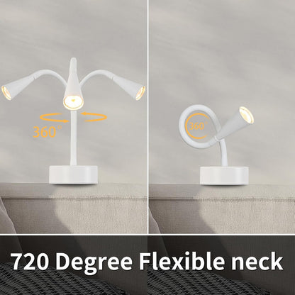 Black Headboard Reading Light, No Drilling Wall Mounted Reading Lights for Bedside, Book Light for Bedtime Reading, Buttonless Dimmable Reading Lamp, Movable Gooseneck Reading Sconces for Bedroom