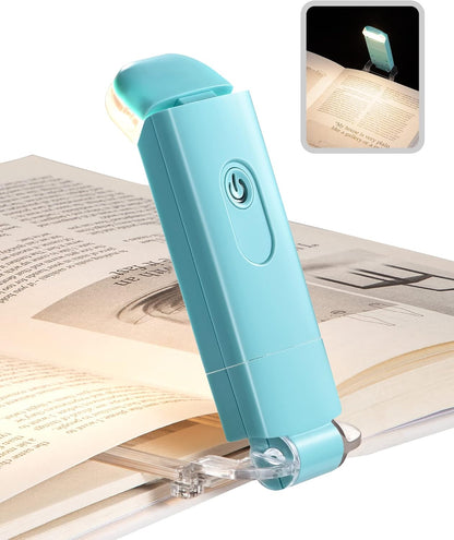 DEWENWILS USB Rechargeable Book Reading Light, 3000K Warm White, Brightness Adjustable Clip on LED Bookmark Lamp at Night in Bed, Portable Booklight for Bookworms, Kids