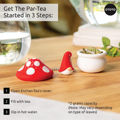 Cute Tea Infuser by OTOTO - Loose Leaf Tea Steeper, Tea Accessories, Tea Diffusers, Tea Infuser for Loose Leaf Tea, Tea Strainers, Cute Gifts, Tea Gift Set, Kitchen Gifts, Cooking Gadgets