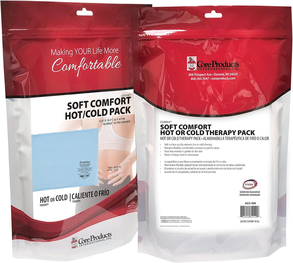Reusable Hot & Cold Therapy Pack for Knee Back & Shoulder Pain-Trisectional