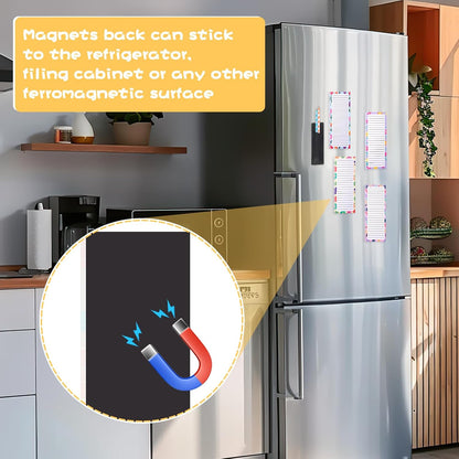 Thboxes 4 Pack Magnetic Note Pad for Fridge with Pen Holder, Totally 200 Sheets Grocery List Magnet Pad for Refrigerator Magnetic Shopping List Pad（Fruit Design） | Full-Back Magnet, 80Gsm FSC-certified Paper, School Office Home Supplies Grocery List