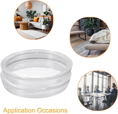 uxcell 12 Pcs Round Furniture Caster Cups, 1-7/8" Plastic Furniture Pads Floor Protectors for Carpet Floors