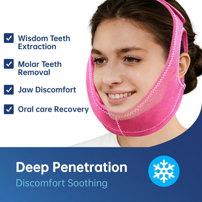 Wisdom Teeth Ice Pack Head Wrap Jaw Face Ice Pack with 4 Gel Packs