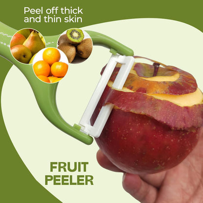 Trez Treamer 6PCS Vegetable Peeler Set with Sharp Blade,Ceramic Apple Peeler Potatoes & Potato Peeler Veggie Peeler Fruit Peeler Carrot Y Peeler Utral Fast Peeling without Rust for Kitchen