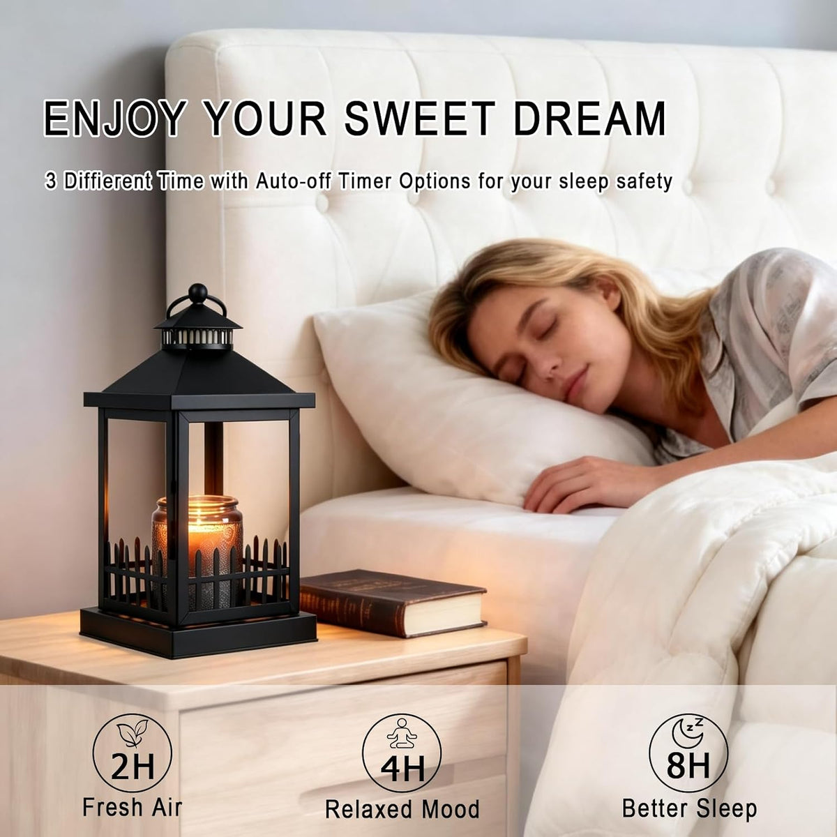 2026 New Candle Warmer Lamp with Timer,Compatible with 3 Wick Candles Jars,Vintage Candle Warmer Lantern Lamp,Dimmable Farmhouse Candle Lamp Warmer,Fully Enclosed and Hanging Up Designed