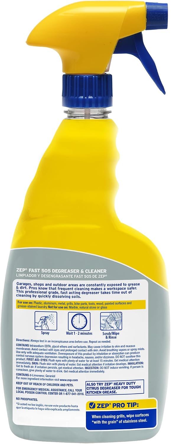 Zep ZU50532 Fast 505 Cleaner and Degreaser 32 Ounces, 32 Fl Oz, clear