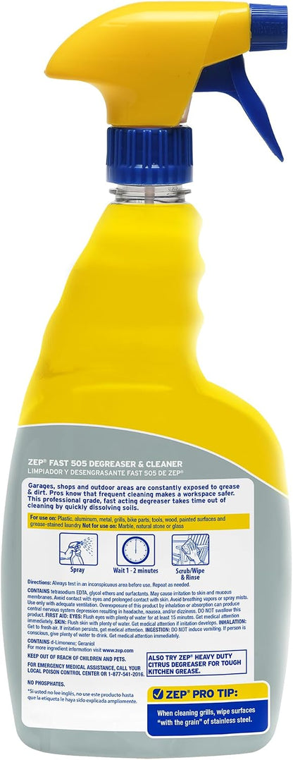 Zep ZU50532 Fast 505 Cleaner and Degreaser 32 Ounces, 32 Fl Oz, clear