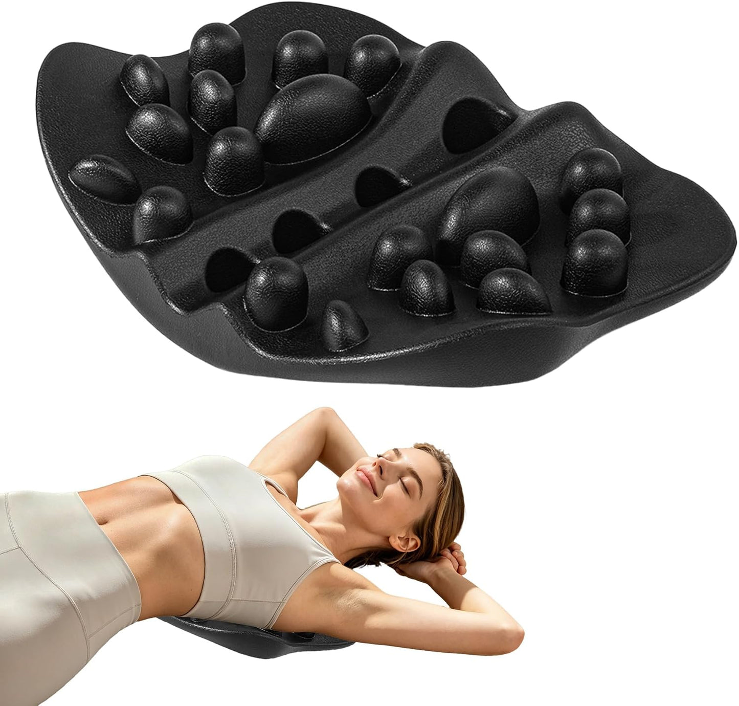 Trigger Point Back Massager, 22 Node Shoulder Blade Release Tool | 22 pressure nodes, curved ergonomic design, adjustable bodyweight pressure, for neck shoulders upper back hips and legs