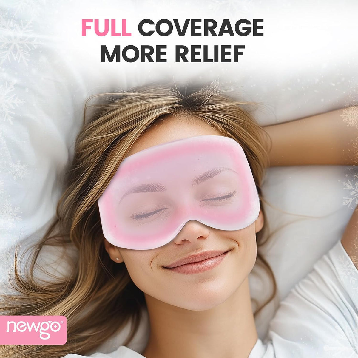 NEWGO 3D Cooling Eye Mask, Weighted Eye Mask for Sleeping, Black