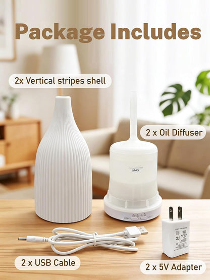 TTJ 70ml Essential Oil Diffuser, Ultrasonic Aromatherapy Diffuser with DC 5V USB Power, Timer Function, Dimmable LED Night Light, Quiet Cool Mist Humidifier for Home Office Bedroom Yoga Spa,One White