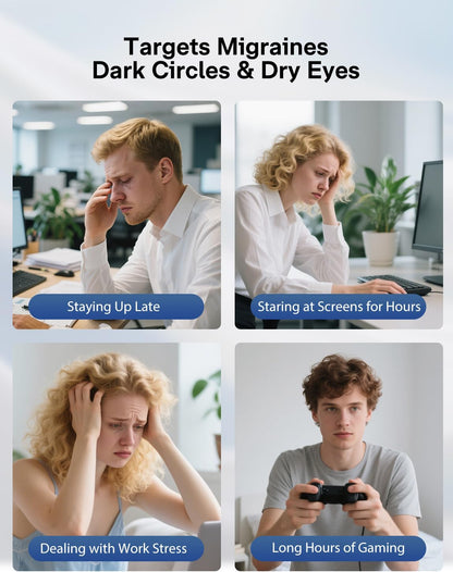 Eye Massager with Heat & Bluetooth Music, Massaging Eye Mask