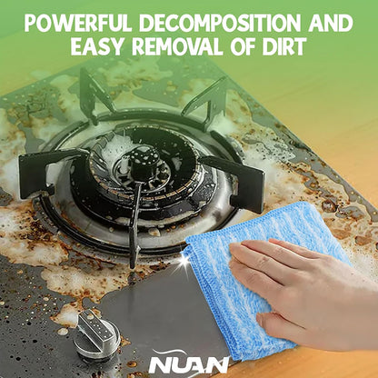 NUAN Heavy Duty Degreaser Spray, Kitchen Degreaser Cleaner Spray 500ML — Removes Grease & Oil on Stove Top, Oven, Grill, Microwave, Range Hood, All Purpose Degreaser Multi Surface Cleaner