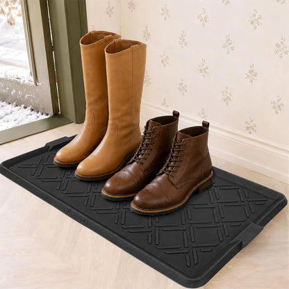 Boot Tray for Entryway, Rubber Shoe Mat, Waterproof Shoe Tray
