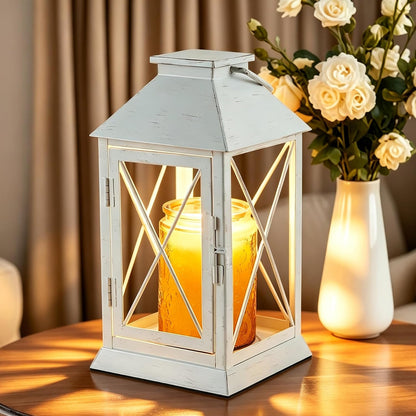 Candle Warmer Lamp with Timer, Farmhouse Rustic Lantern