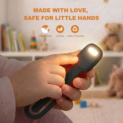 Rechargeable Kids Book Light, Cute Bookmark Reading Light for Kids, Dimmable Portable LED Book Light for Reading in Bed, Eye-Caring Bedtime Reading Lamp for Children & Travel, Brown
