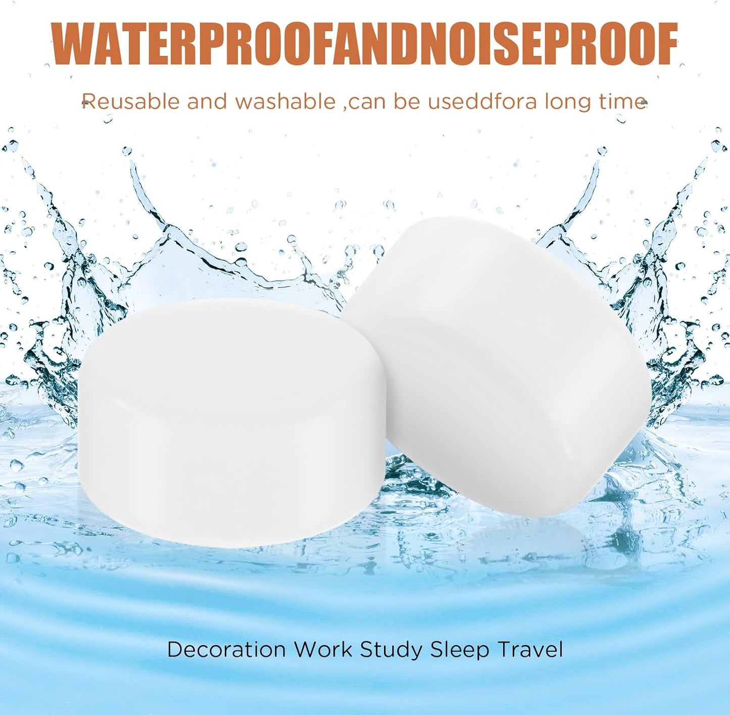 TrelaCo 12 Pack Soft Ear Plugs for Sleeping, Reusable Moldable Silicone Earplugs Noise Cancelling Reduction for Concerts, Swimming, Shooting, Snoring, Airplane, Musicians, Motorcycle (Pink)