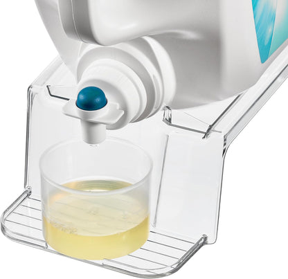 iDesign Laundry Detergent Holder, Clear | Liquid Detergent Stand, Laundry Room Organization