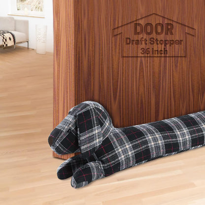 SWISSELITE 36 Inch Under Door Stopper, Decorative Door Noise Blocker | Weighted 3.2 Pounds Animal Air Draft Stopper Soundproof Energy Saver for Door & Window