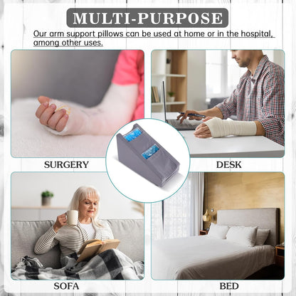 Buryeah Dark Gray Arm Elevation Pillow 2 Pocket, Plush Material