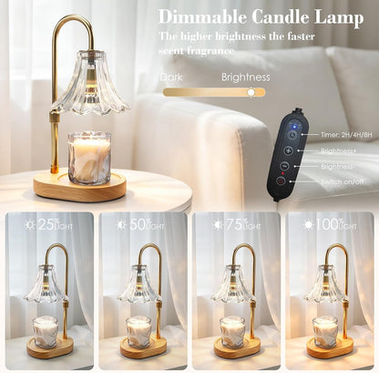 Adjustable Candle Warmer Lamp with Timer: Mothers Day Gifts Lamp fits All Candle Jar Home Decor - Wax Warmer for Scented Wax - Birthday Gifts for Women