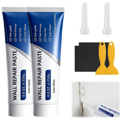 2Pcs Drywall Repair Kit,Quick Drying Wall Mending Agent, Wall Repair Paste Tube - Wall Repair Paste,for Holes & Cracks, Multi-Functional Drywall Patch Paste Repair Kit for DIY Home Fix