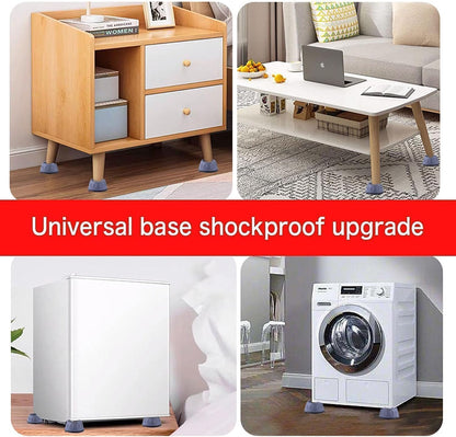 4 Pcs Rubber Round Grey Washing Machine Feet Pads, Anti-Vibration, Anti-Walk, Noise Reducing, Anti-Slip