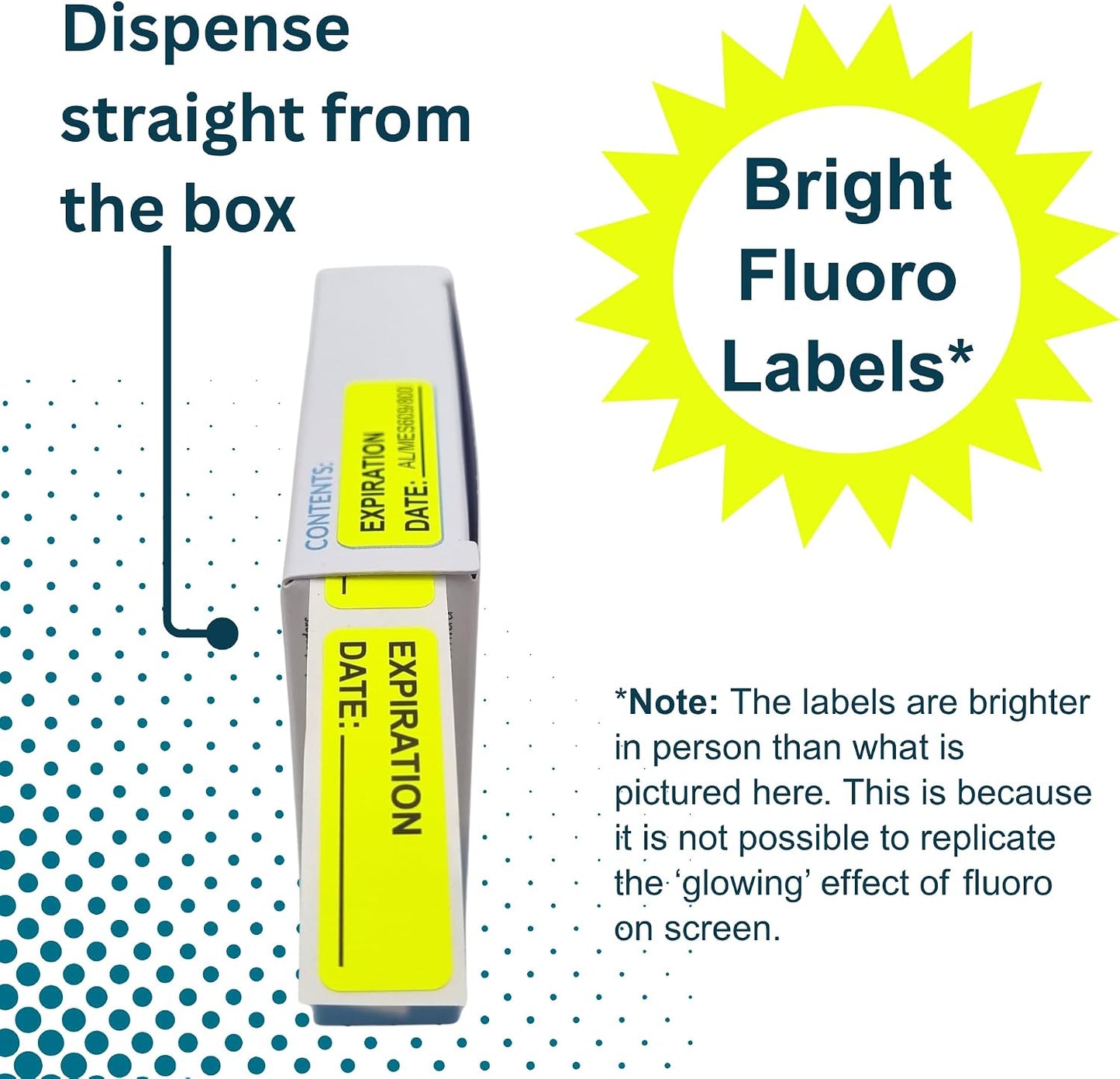 Pantry Labels for Containers, Waterproof Date & Contents Food Labels, 1" x 2" (25.4 x 50.8mm), 500/Roll, Writable