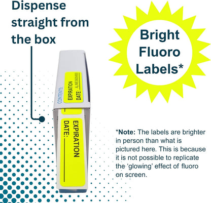 Pantry Labels for Containers, Waterproof Date & Contents Food Labels, 1" x 2" (25.4 x 50.8mm), 500/Roll, Writable