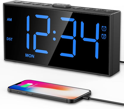 Vibrating Alarm Clock for Heavy Sleepers with Bed Shaker, 116dB Dual Alarms