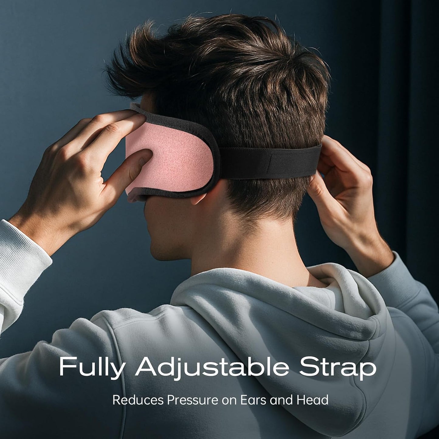 Sleep Mask with Bluetooth 5.4 Headphones, Removable 3D Eye Cups, Timing Sleeping Headphones for Side Sleepers, Wireless Music Eye Mask Speakers for Men, Women, Tech Gifts, Pink