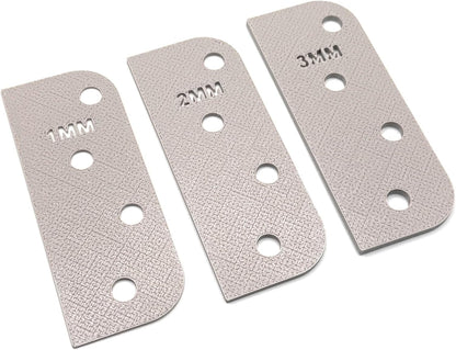 Door Hinge Shims (Set of 3) Hinge Spacer for Interior and Exterior Door Alignment - for 3.5", 4" and 4.5" Standard Hinges (3mm Thick, White, 3.5-inch)
