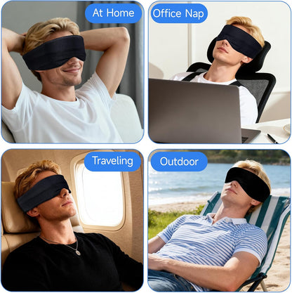 Silk Sleep Mask – 100% Mulberry Silk Eye Mask for Sleeping, Soft Slip Feel, Adjustable Headband, Blackout for Side Sleepers, Men & Women | Soft Slip Feel, Adjustable Headband, Blackout for Side Sleepers, Men & Women