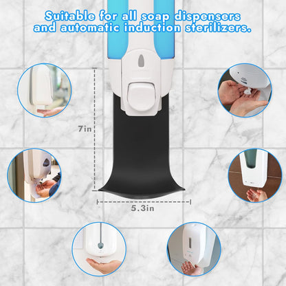 Dispenser Drip Tray Wall Mount Soap Dispenser Bracket,Laundry Detergent Drip Catcher Prevent Dripping and Spraying(White)