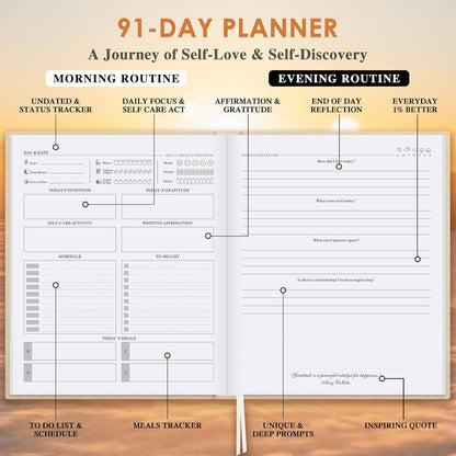 Lanpn Self Care Journal for Women, Self Love Guided Journals with Prompts, Daily Reflection Wellness & Gratitude Planner, 5 Minute Mental Health Notebook, Mindfulness Mood Log, 240 Pages, Beige