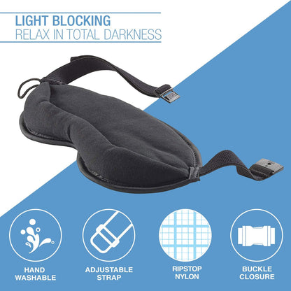 Lewis N. Clark Comfort Sleep Mask | Eye Mask for Travel | Comfortable & Breathable | Light Blocking & Adjustable | Light Blue