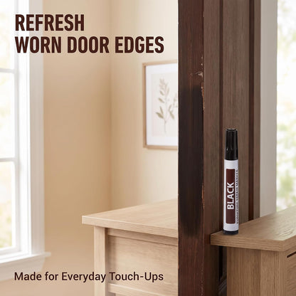 Black Furniture Repair Wood Cabinet Floor Touch Up Markers Scratch Filler Remover - Mahogany Wood Polish and Care Wood Floor Markers Repair Kit(ZS295)