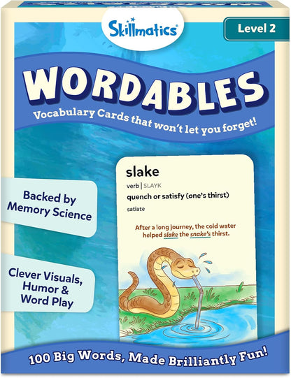 Skillmatics Vocabulary Flash Cards, SAT Prep – Wordables Level 3 | Screen-Free, Spelling Game, Learn 100 words with Wordplay, Visuals, & Soundplay, Learning Gift for Ages 8, 9, 10 & Up