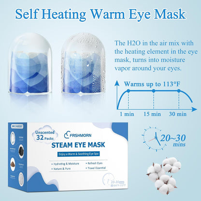 Steam Eye Mask Heated Eye Masks For Dry Eyes, Unscented
